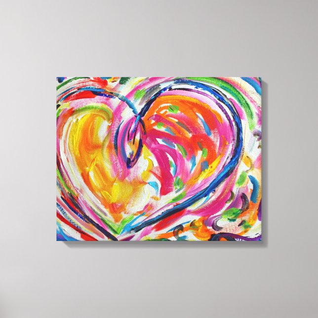 Heart of Joy Painting Canvas Art Print (Front)
