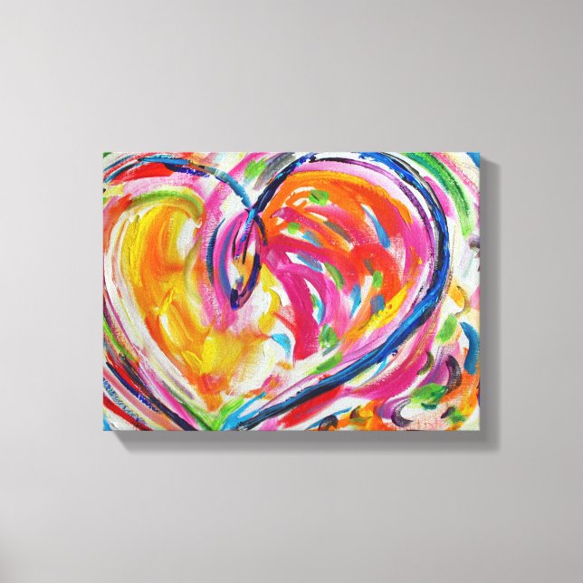 Heart of Joy Painting Canvas Art Print (Front)
