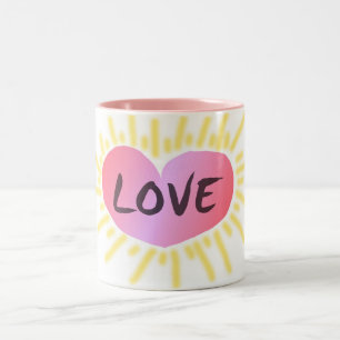Heart of love coffee cup
