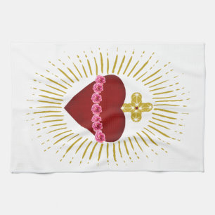 Heart of Mary Kitchen Towel