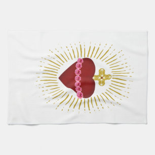 Heart of Mary Kitchen Towel