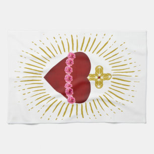 Heart of Mary Kitchen Towel
