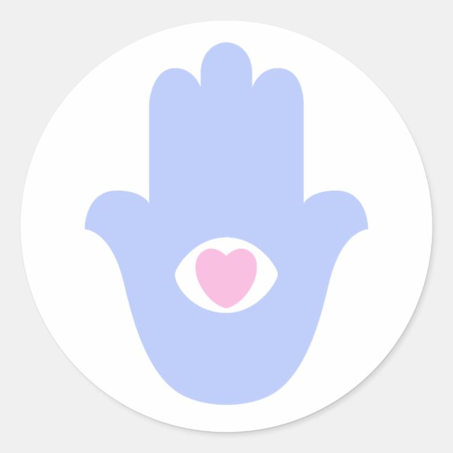 Heart of Miriam Hamsa Classic Round Sticker (Front)