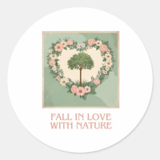 Heart of Nature’s Love Classic Round Sticker