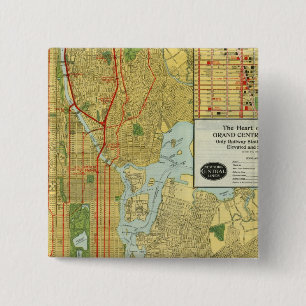Heart of New York 2 Inch Square Button