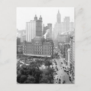 Heart of New York City: 1908 Postcard