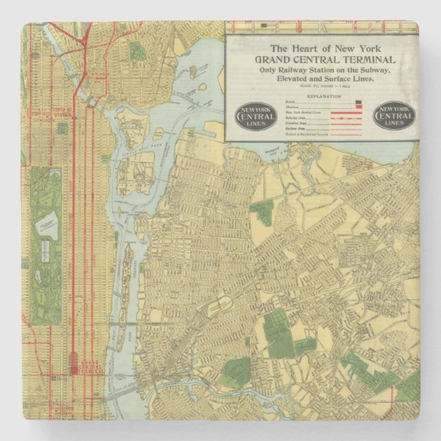 Heart of New York Stone Coaster (Front)