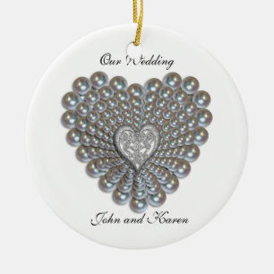 Heart of pearls photo Ornament