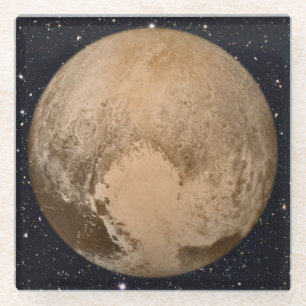 Heart of Pluto Starry Sky Glass Coaster