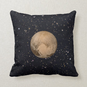 Heart of Pluto Starry Sky Throw Pillow