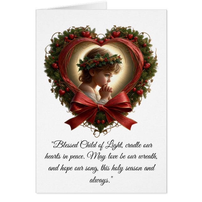 Heart of Prayer, Crown of Holly Card (Front)