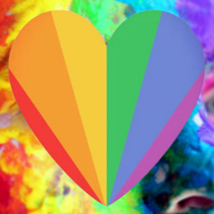 Heart of Pride: Rainbow Flag Colours Paper Coaster