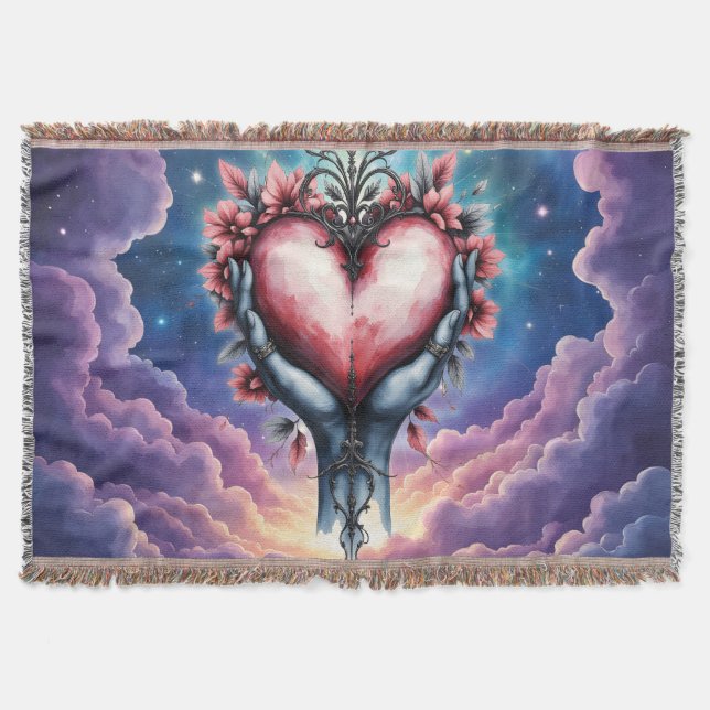 Heart of Quiet Magic Throw Blanket (Front)