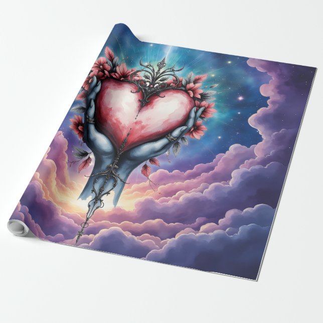 Heart of Quiet Magic Wrapping Paper (Unrolled)