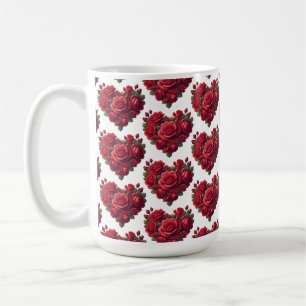 Heart of Roses - Romantic Floral Art Coffee Mug