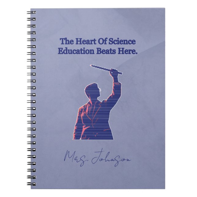 Heart Of Science Education Beats Here Teacher Notebook (Front)