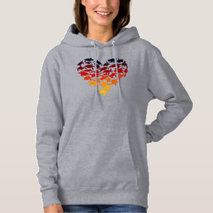 Heart of Sea Turtles Turtle Lover Colourful Sea Hoodie