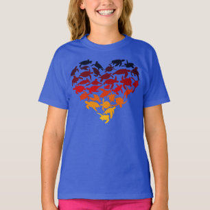 Heart of Sea Turtles Turtle Lover Colourful Sea T-Shirt
