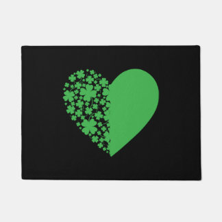 Heart of Shamrocks St. Patricks Day Doormat