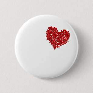 Heart of Skulls - Emo Alternative Grunge Rock Punk 2 Inch Round Button