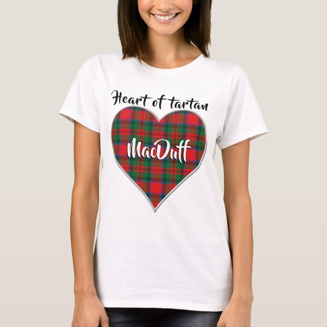 Heart of Tartan Clan MacDuff Plaid T-Shirt (Front)