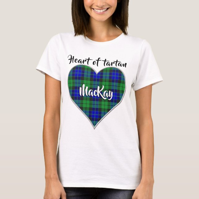 Heart of Tartan Clan MacKay Plaid T-Shirt (Front)