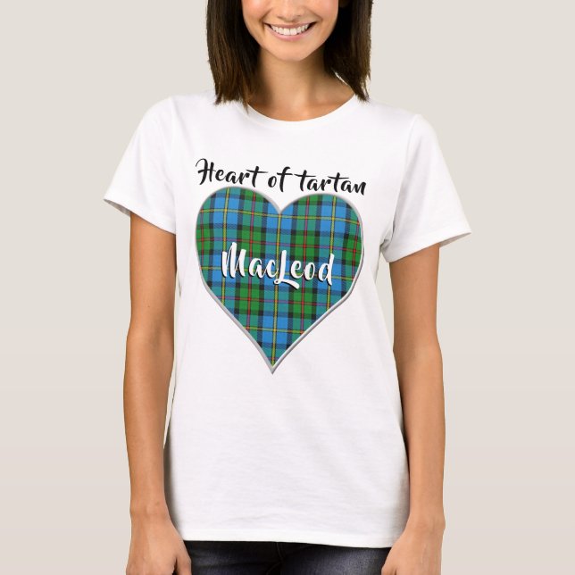 Heart of Tartan Clan MacLeod of Harris Plaid T-Shirt (Front)