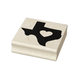 Heart of Texas Rubber Art Stamp