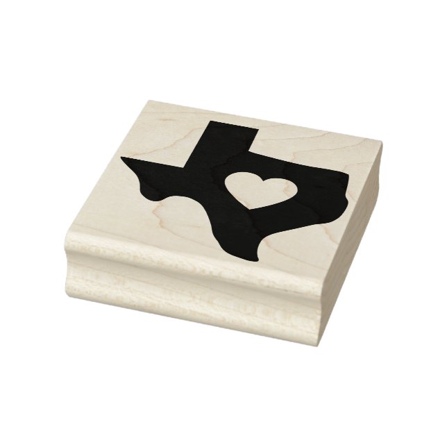 Heart of Texas Rubber Art Stamp (Stamp)