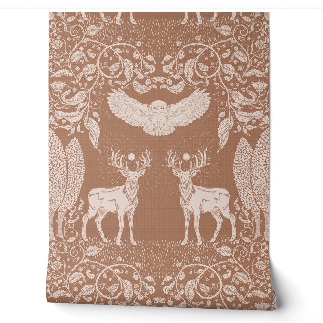 Heart of the Forest Pink Wallpaper (Unrolling)