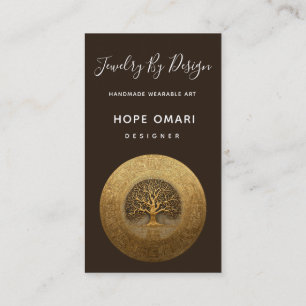 Heart of the Labyrinth Tree of Life Design Business Card