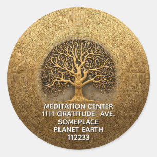 Heart of the Labyrinth Tree of Life Design Classic Round Sticker