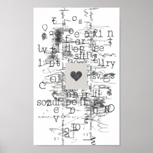 Heart of the Message / Abstract Typography Poster