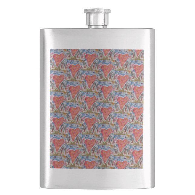 Heart of the Planet Classic Flask (Front)