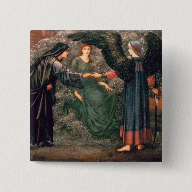 Heart of the Rose 2 Inch Square Button (Front)