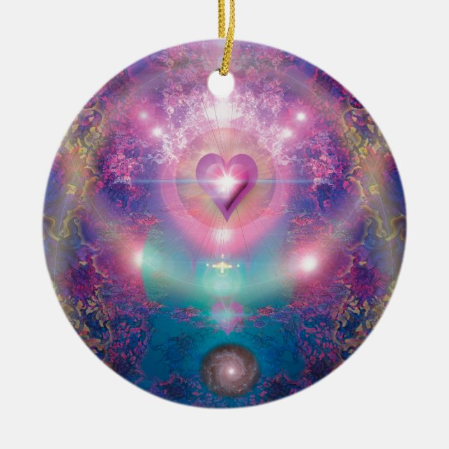 Heart of the Universe Ceramic Ornament (Front)