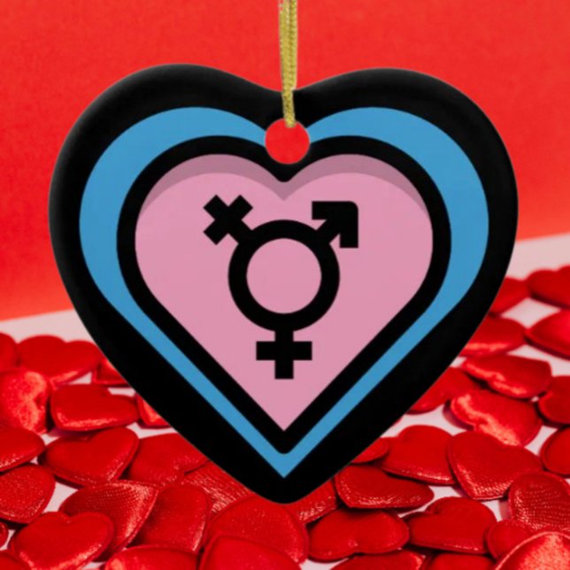 Heart of Trans Pride Ornament (Creator Uploaded)