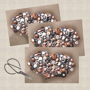 Heart of Vintage Sewing Buttons Photographic Tissue Paper