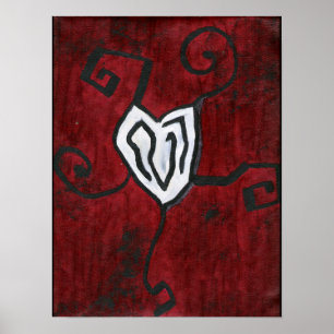 Heart Oil Painting Poster