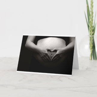 Heart on a Pregnant Tummy Card
