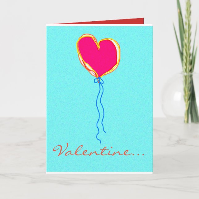 Heart On A String Holiday Card (Front)