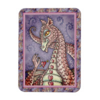HEART ON A STRING PINK DRAGON VALENTINE, FANTASY