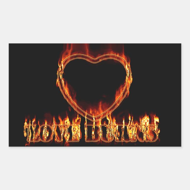 Heart on fire sticker (Front)