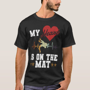 Heart On The Mat Freestyle Wrestling Sport Wrest T-Shirt