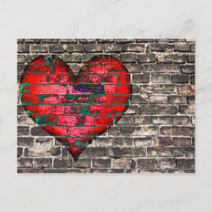 Heart On The Wall Postcard