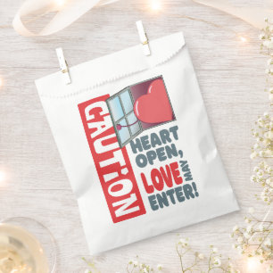 Heart open, love may enter (Valentine's Day) Favour Bag