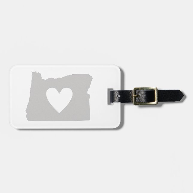 Heart Oregon state silhouette Luggage Tag (Front Horizontal)