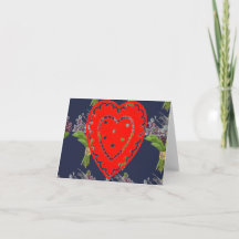 HEART ORIGINAL ART Folded Greeting Card