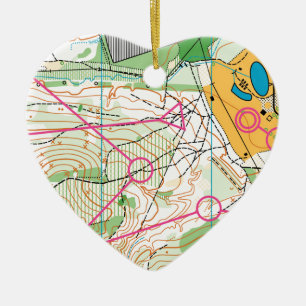 Heart Ornament - orienteering map