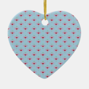 Heart Ornament - Shabby Chic Small Hearts